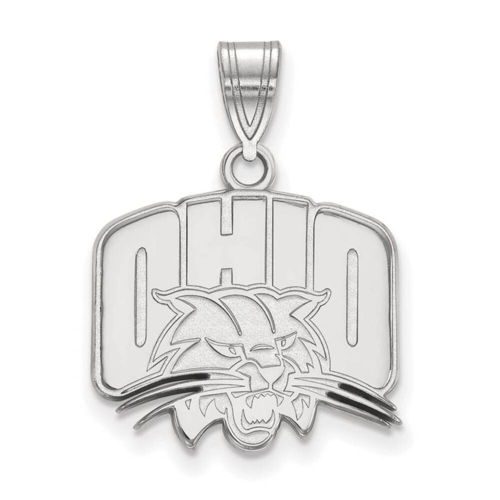 14k White Gold Ohio U. Medium Pendant